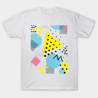 bright geometric circles and triangles T-Shirt